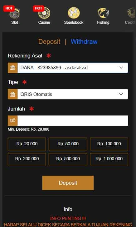 cara deposit Rtpbet77